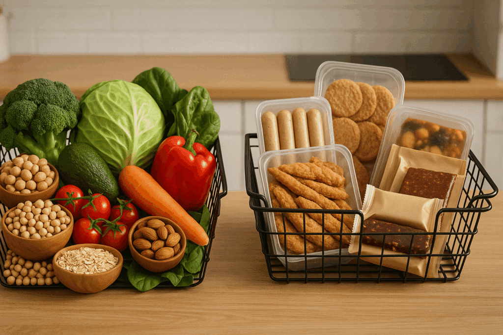 Plant-Based Diet Pros and Cons: What You Need to Know Before Going Vegan 1 Colorful plant-based meal spread with vegetables, legumes, and grains showing Plant-Based Diet Pros and Cons visually