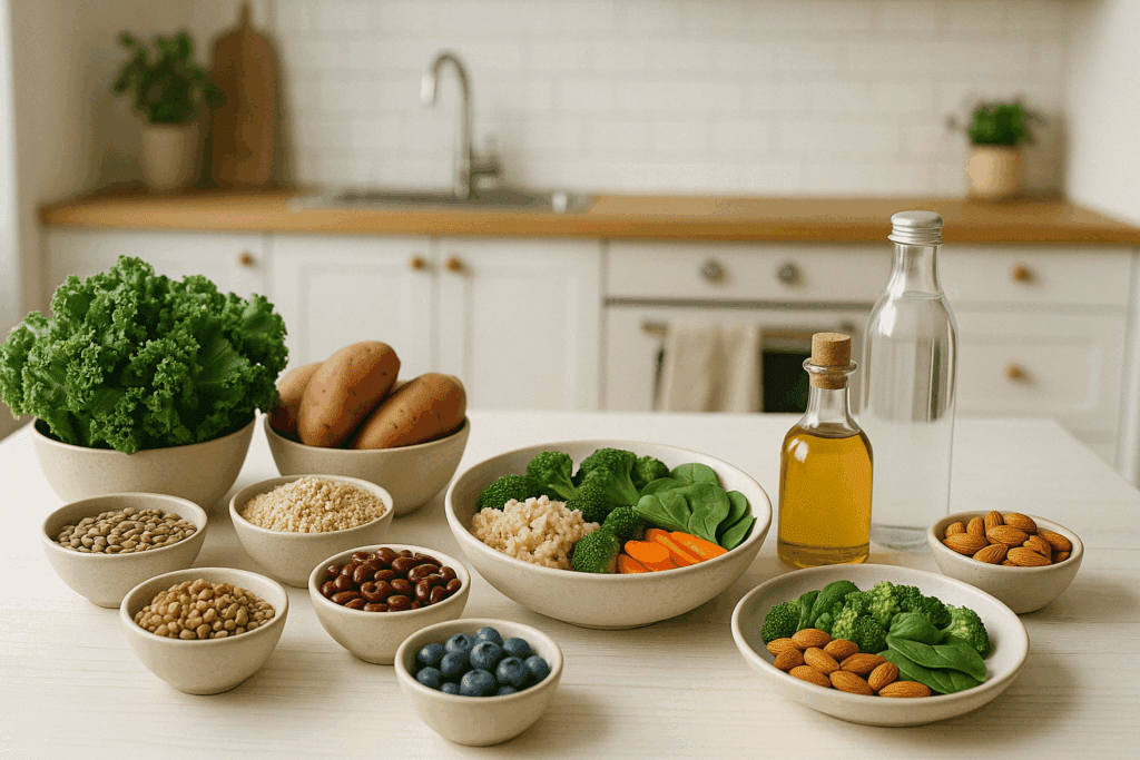 Two plates showing ketogenic vs traditional meals, illustrating dietary contrasts in what is the best healthy eating plan for weight loss.