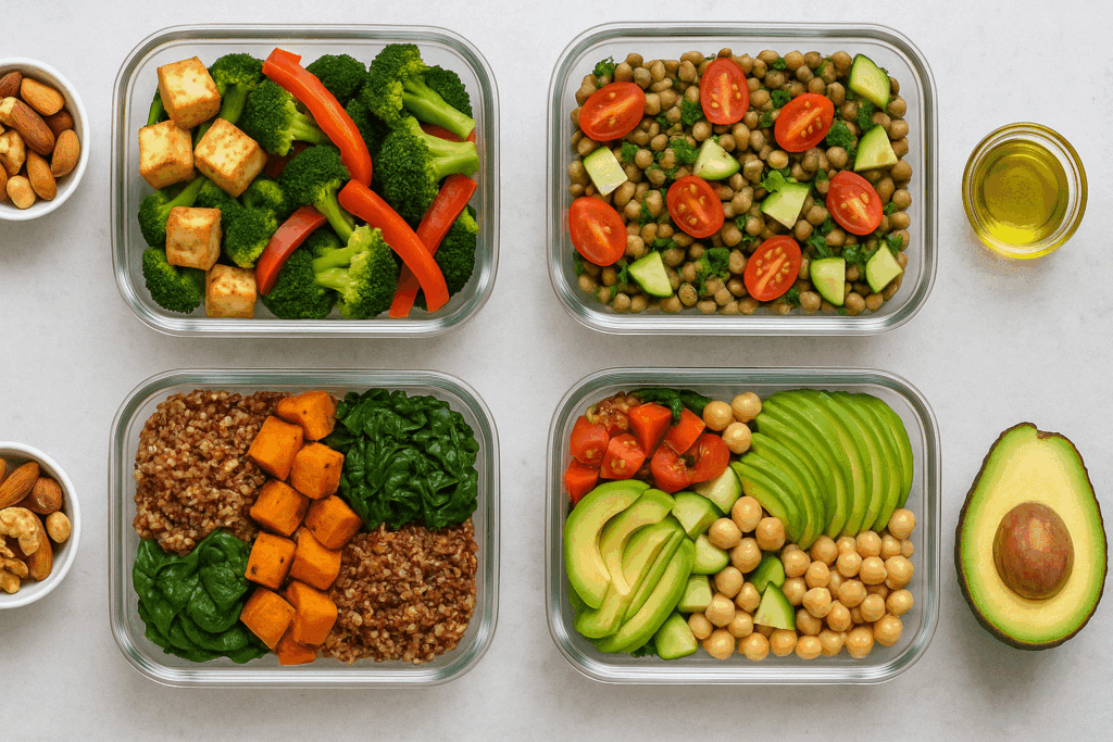 How to Create a Vegetarian Diet Plan for Weight Loss That Works: Science-Backed Tips for Lasting Results 2 Tofu stir-fry and whole grains arranged for a weekly vegetarian diet plan for weight loss