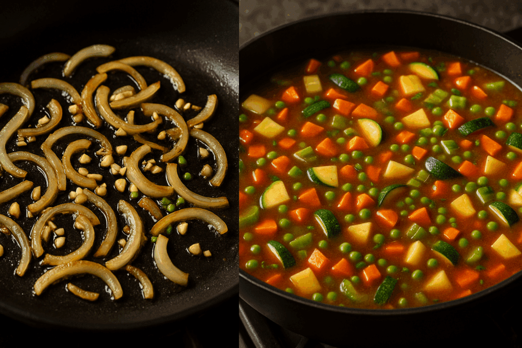 How to Make the Best Vegetable Soup: Easy, Hearty Recipes for Healthy Vegetarian Dinners 3 Dutch oven simmering with vibrant seasonal vegetables illustrating how to make the best vegetable soup at home