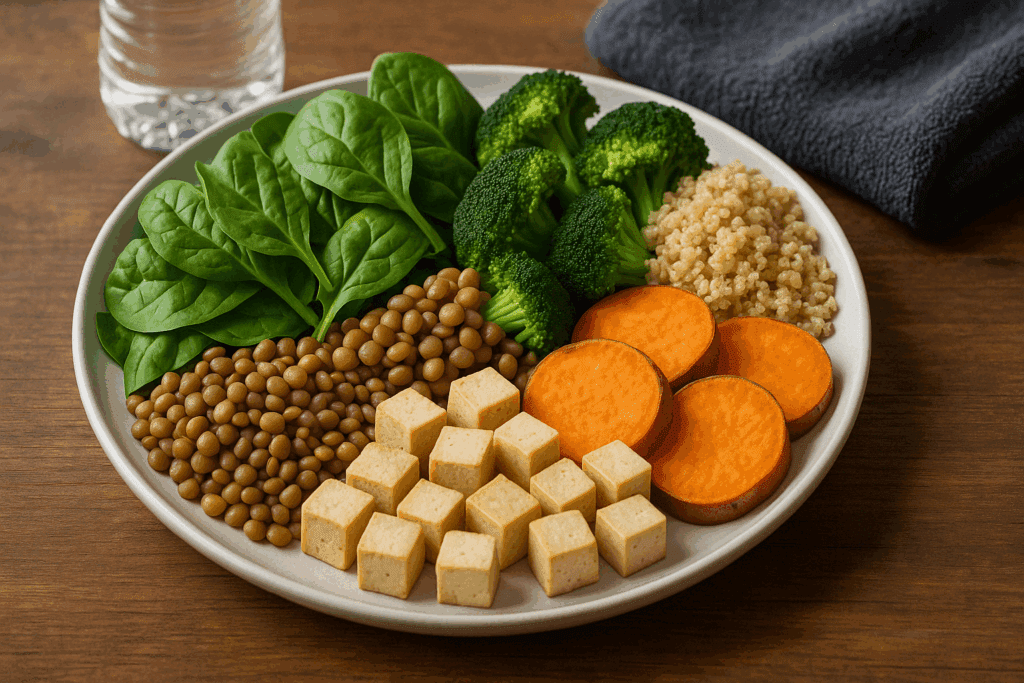 How to Lose Weight on a Vegan Diet: Science-Backed Tips, Meal Plans, and Foods That Support Healthy Fat Loss 3 Assortment of colorful whole plant foods like grains, legumes, and vegetables that support how to lose weight on a vegan diet naturally.