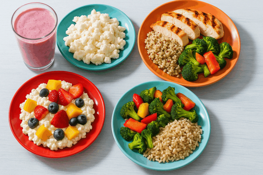 What Do Body Builders Eat? Expert Tips on Smart Meals for Strength, Lean Mass, and a Healthier Lifestyle 3 Female athlete cooking nutrient-dense meals in a kitchen, representing what do body builders eat to support strength and hormone balance.