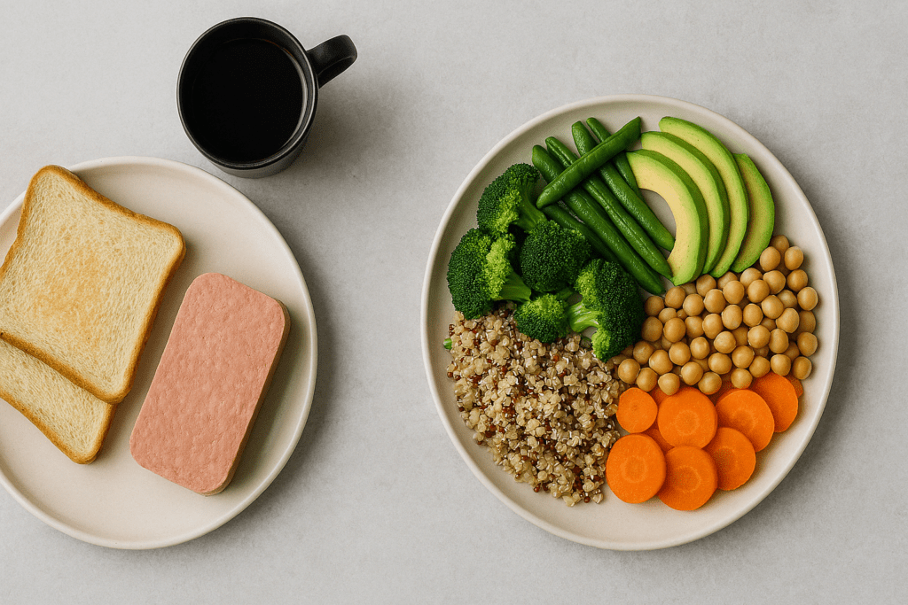 What to Know About the Kaiser 3 Day Diet: Can This Strict Diet or a 3 Food Diet Fit a Plant-Based Lifestyle? 4 Printable 3-day meal plan schedule labeled Kaiser 3 Day Diet with detailed food portions and timing
