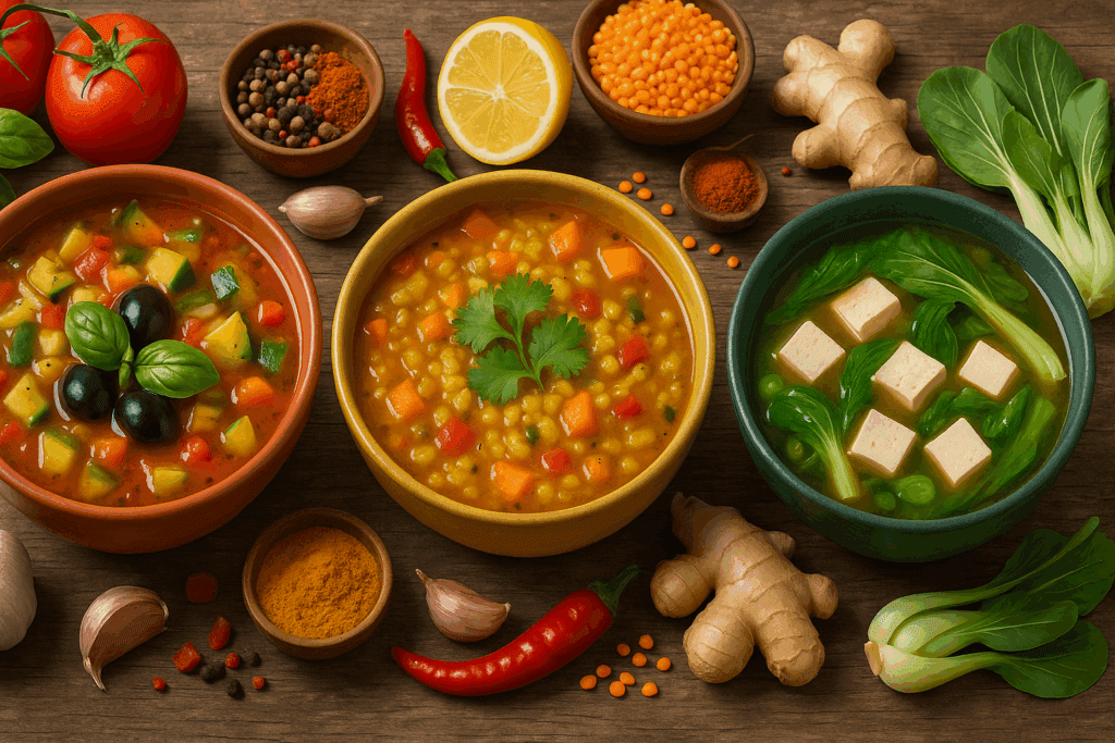 How to Make the Best Vegetable Soup: Easy, Hearty Recipes for Healthy Vegetarian Dinners 4 Ladle serving a hearty portion of broth and veggies to demonstrate how to make the best vegetable soup