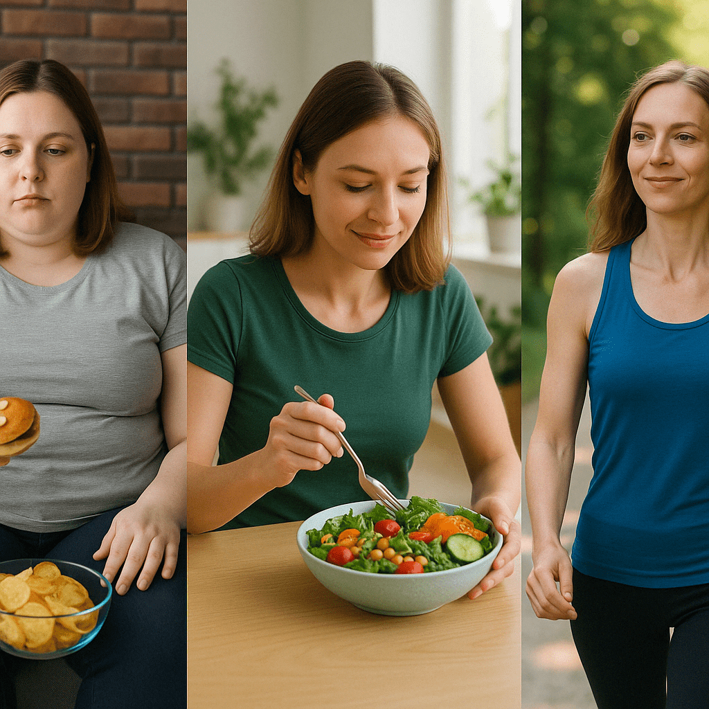 What Real People Reveal About Their Health: Whole Food Plant Based Diet Before and After Transformations Backed by Science 4 Visual timeline of weight loss progress powered by a whole food plant based diet before and after lifestyle change