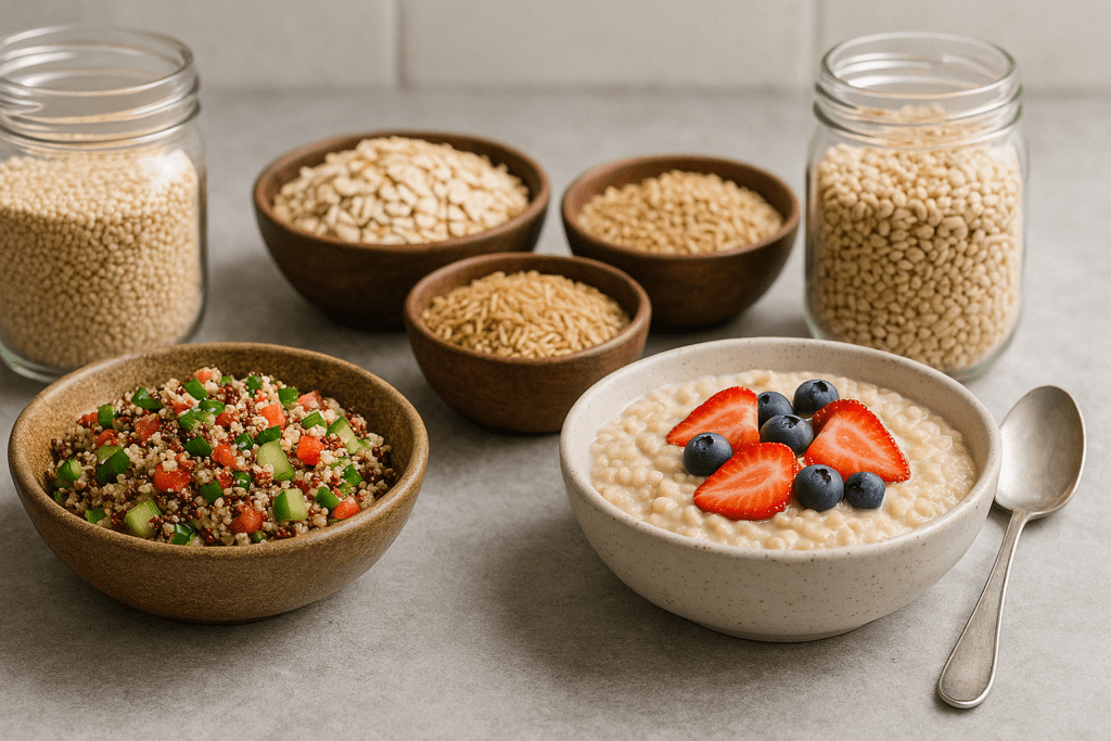 Best Healthy Foods to Eat Every Day for Better Nutrition and Lasting Energy 6 Almonds, walnuts, flaxseeds, and chia displayed on a table as examples of the best healthy foods to eat every day for brain health