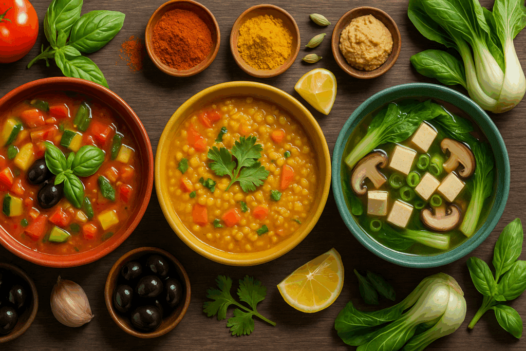 How to Make the Best Vegetable Soup: Easy, Hearty Recipes for Healthy Vegetarian Dinners 5 Step-by-step cooking process with sautéed onions and garlic highlighting how to make the best vegetable soup