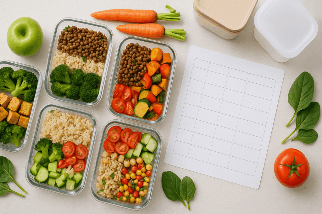 What Is the Best Healthy Eating Plan for Weight Loss? Science-Backed Answers That Actually Work 5 Split layout of low-carb keto vegetables and moderate-carb whole foods, exploring food variety in what is the best healthy eating plan for weight loss.