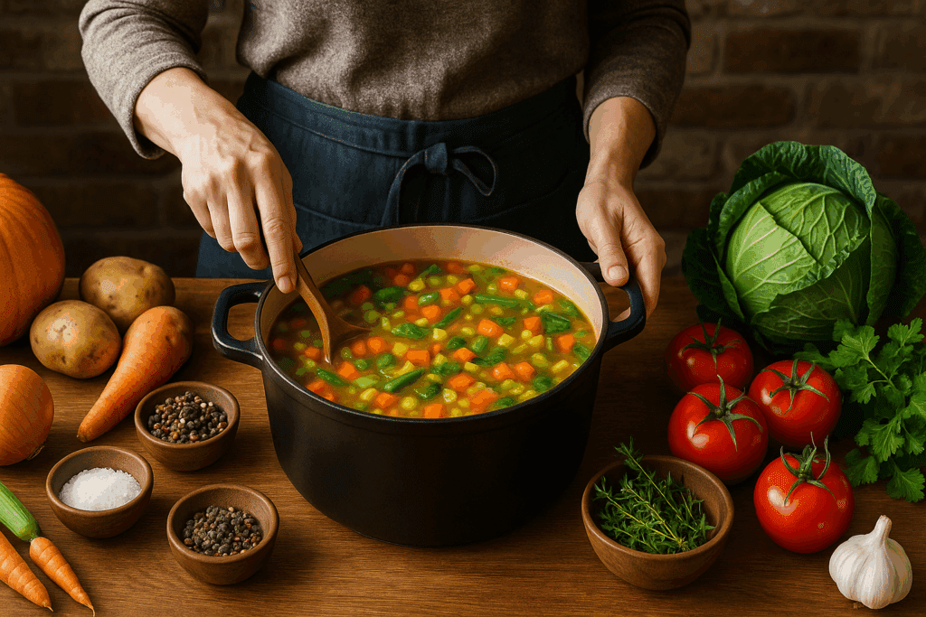 How to Make the Best Vegetable Soup: Easy, Hearty Recipes for Healthy Vegetarian Dinners 6 Various global soup variations displayed side by side to inspire how to make the best vegetable soup recipes