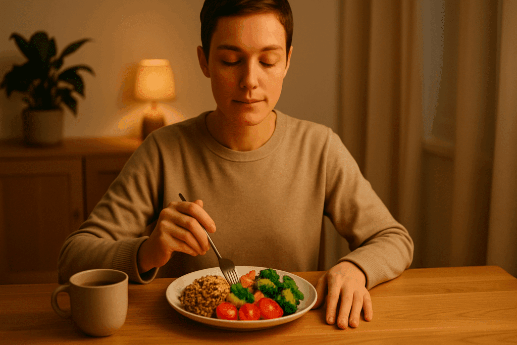 Bodybuilding Simple Meals That Work: Easy Anabolic Recipes for Strength and Growth 6 Flavorful lentil and roasted vegetable bowl with tahini showcasing tasty bodybuilding simple meals