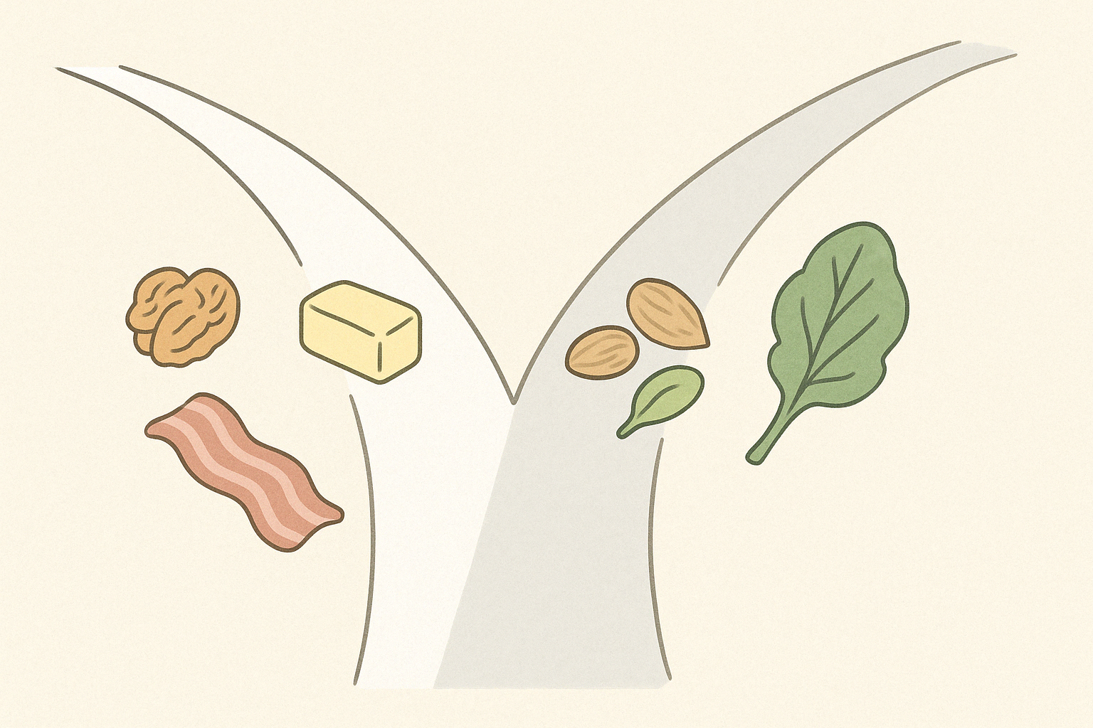 Healthy Breakfast Meal Prep Ideas That Support Weight Loss: Simple, Science-Backed Strategies for Busy Mornings 6 Two metaphorical breakfast paths illustrating sustainable vs restrictive approaches to healthy breakfast meal prep ideas