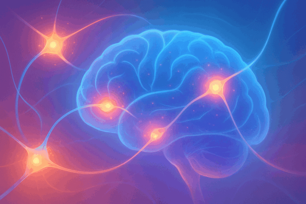 How CBT for Eating Disorders Supports Healthier Habits: Exploring the Role of Cognitive Behavioral Therapy in Mindful Eating and Recovery 5 Abstract brain illustration showing neural connections and healing to represent neuroplasticity in CBT for Eating Disorders