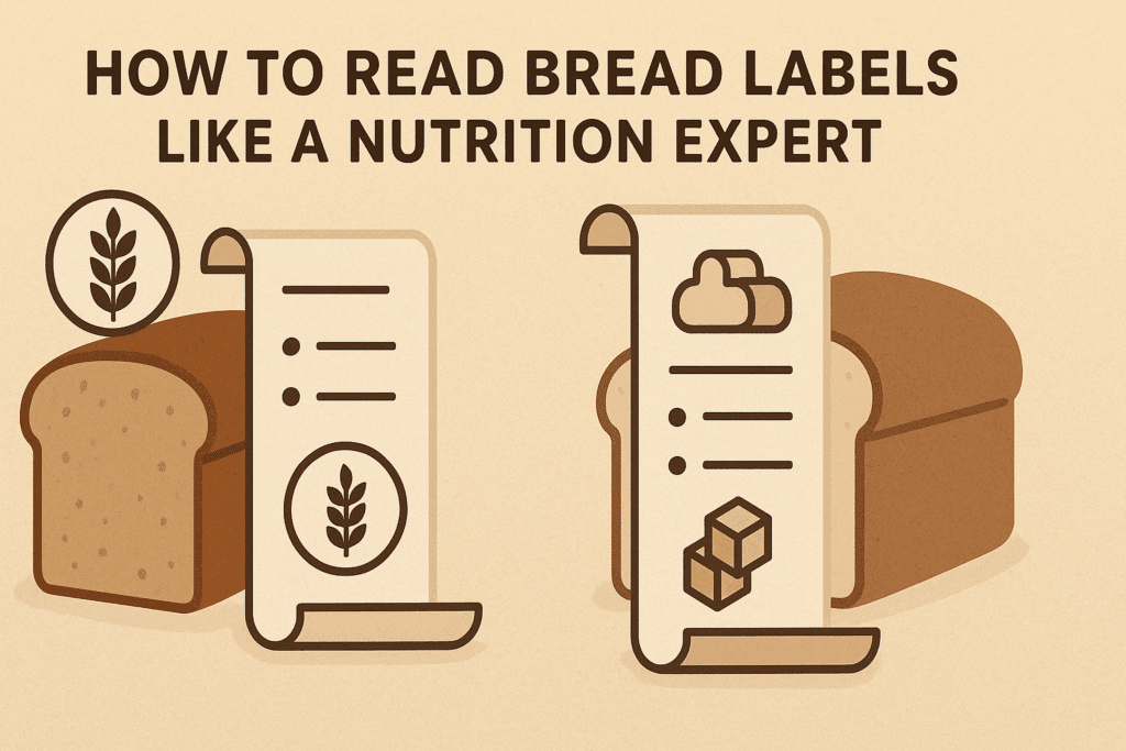 What Is Whole Grain Bread? Expert Tips to Choose the Healthiest Loaf for Your Diet 5 Split-screen infographic comparing what is whole grain bread versus enriched bread, using scroll-style labels and visual icons for fiber and added sugar.